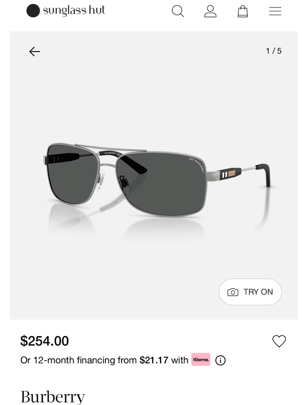 Burberry Aviator Sunglasses Unisex NIB All Inclusive